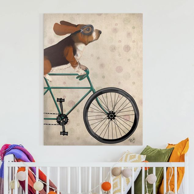 decoração para quartos infantis Cycling - Basset On Bike