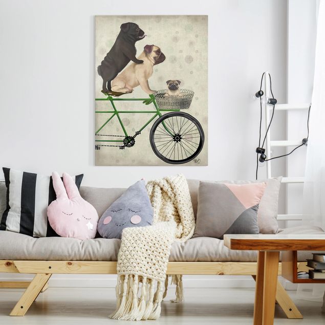 Telas decorativas cães Cycling - Boobs On Bike