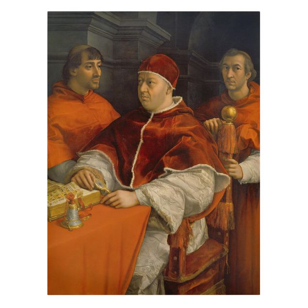 Telas decorativas réplicas de quadros famosos Raffael - Portrait of Pope Leo X