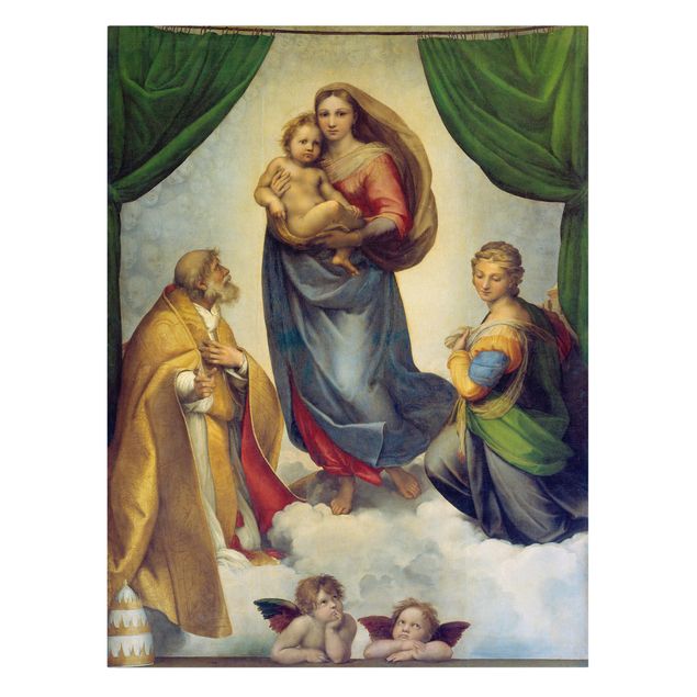 Quadros famosos Raffael - The Sistine Madonna