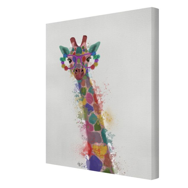 Quadros animais Rainbow Splash Giraffe