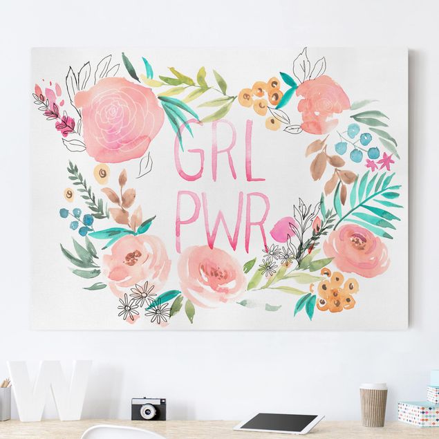 decoração para quartos infantis Pink Flowers - Girl Power