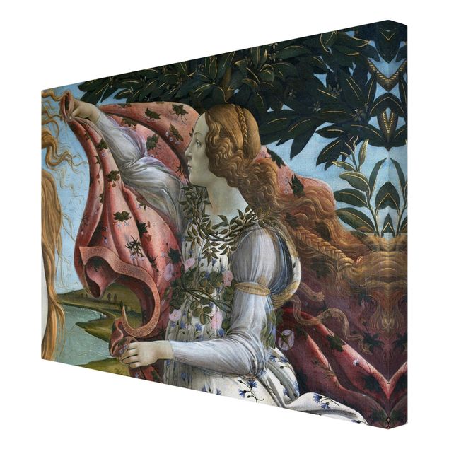 Quadros retratos Sandro Botticelli - The Birth Of Venus. Detail: Flora