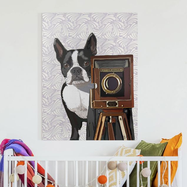 Telas decorativas cães Wildlife Photographer Terrier