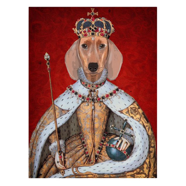 Telas decorativas animais Animal Portrait - Dachshund Queen