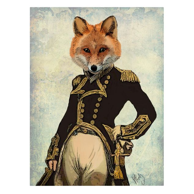 Quadros pretos Animal Portrait - Fox Admiral