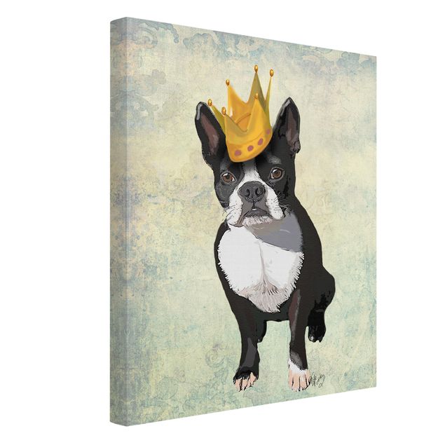 Telas decorativas vintage Animal Portrait - Terrier King