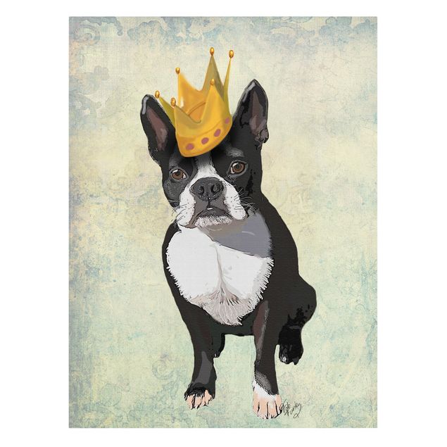 Telas decorativas animais Animal Portrait - Terrier King