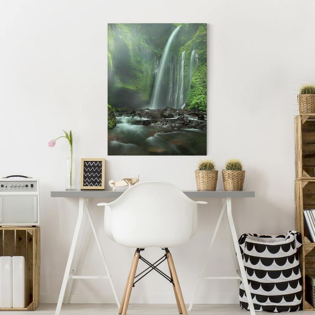 quadro de árvore Tropical Waterfall