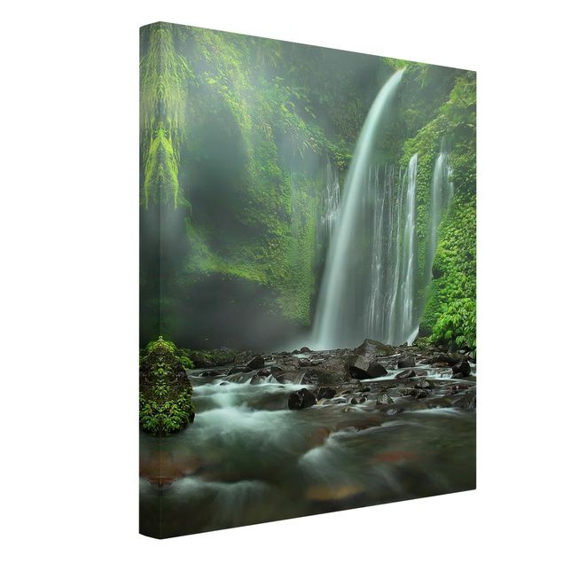 quadros de paisagens Tropical Waterfall