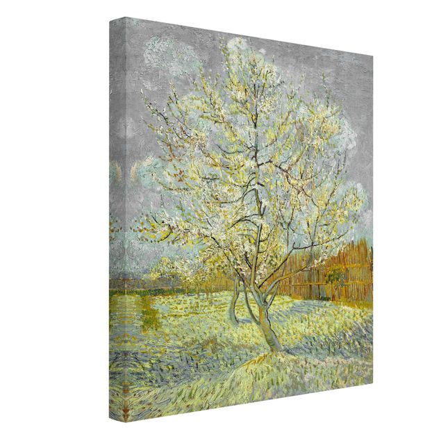 Quadros movimento artístico Pós-impressionismo Vincent van Gogh - Flowering Peach Tree