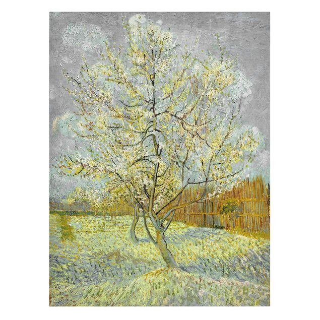Quadros por movimento artístico Vincent van Gogh - Flowering Peach Tree