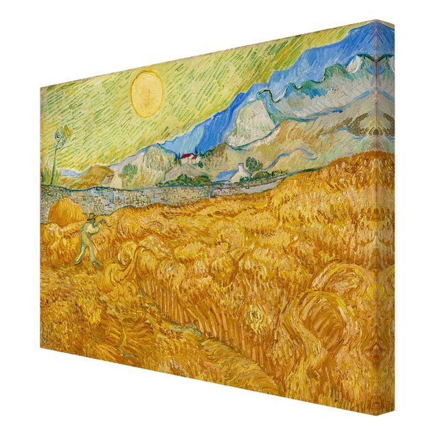 quadros de paisagens Vincent Van Gogh - The Harvest, The Grain Field