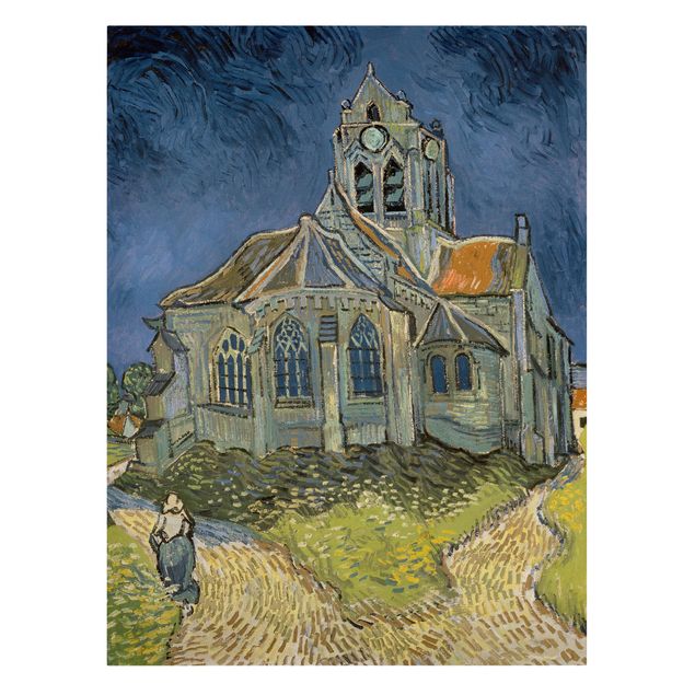 Quadros movimento artístico Pós-impressionismo Vincent van Gogh - The Church at Auvers