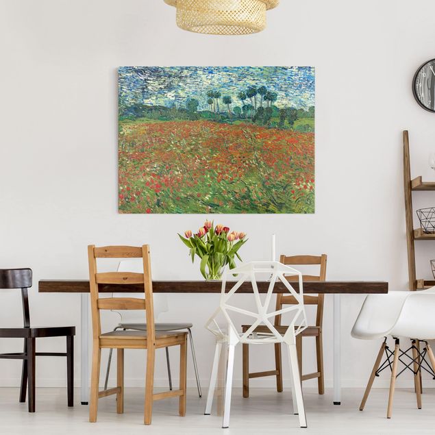 Telas decorativas papoilas Vincent Van Gogh - Poppy Field