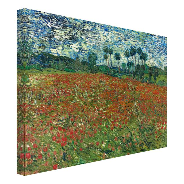 Quadros movimento artístico Impressionismo Vincent Van Gogh - Poppy Field