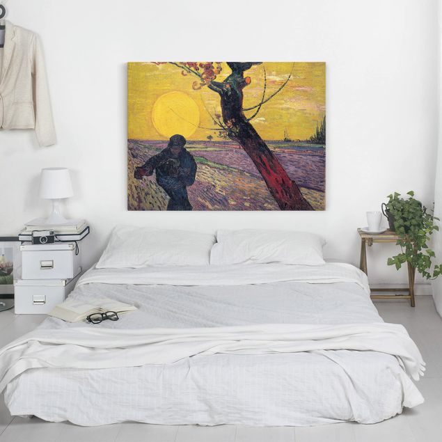Quadros movimento artístico Impressionismo Vincent Van Gogh - Sower With Setting Sun