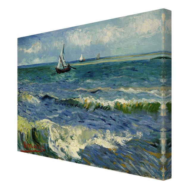 Telas decorativas mar Vincent Van Gogh - Seascape Near Les Saintes-Maries-De-La-Mer