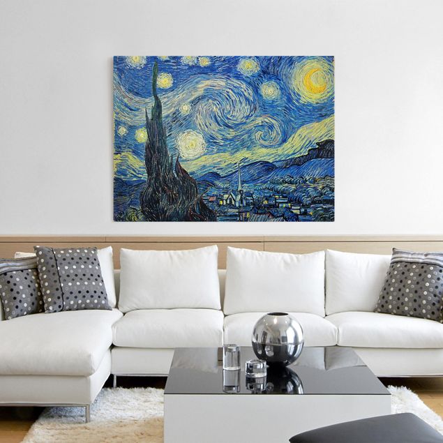 Quadros movimento artístico Impressionismo Vincent Van Gogh - The Starry Night