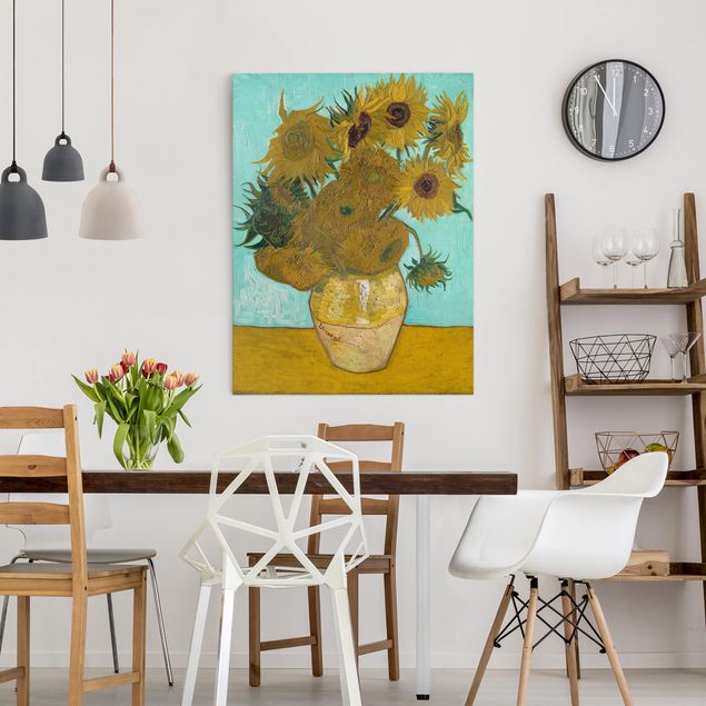 Quadros movimento artístico Impressionismo Vincent van Gogh - Sunflowers