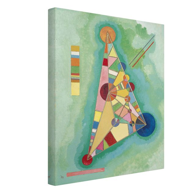 Telas decorativas réplicas de quadros famosos Wassily Kandinsky - Variegation in the Triangle