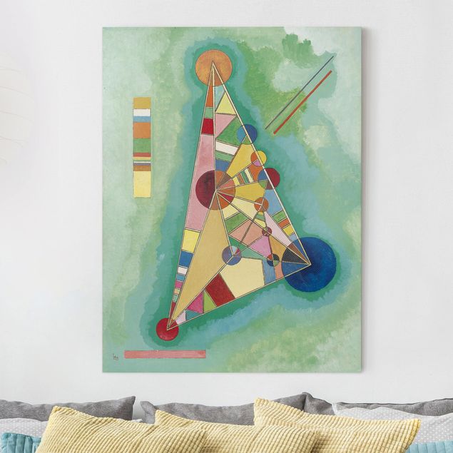 Quadros movimento artístico Expressionismo Wassily Kandinsky - Variegation in the Triangle