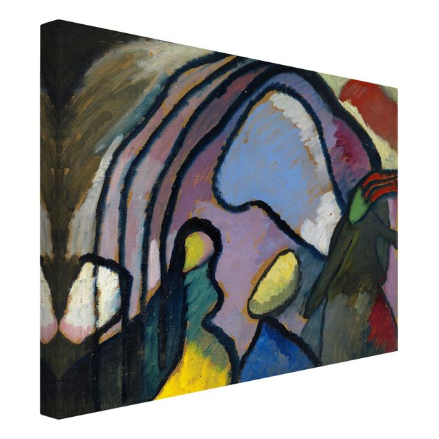 Telas decorativas réplicas de quadros famosos Wassily Kandinsky - Study For Improvisation 10