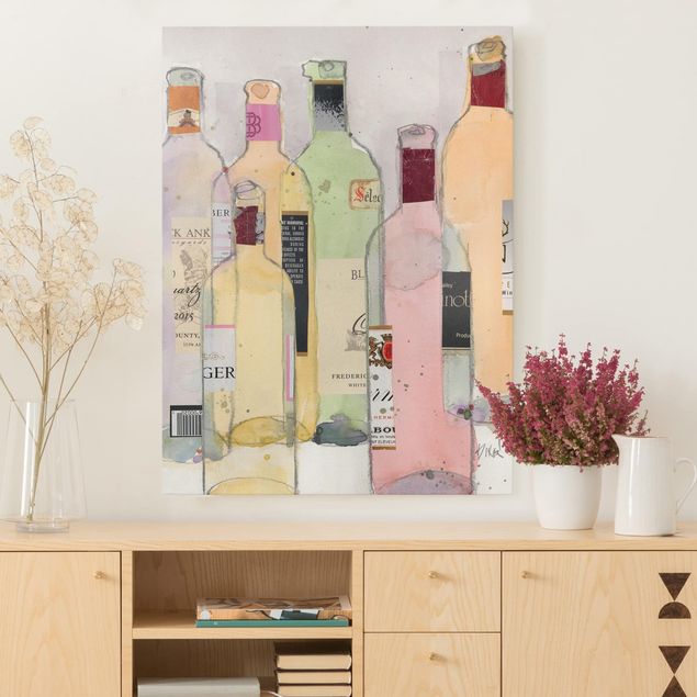 decoraçoes cozinha Wine Bottles In Watercolour I