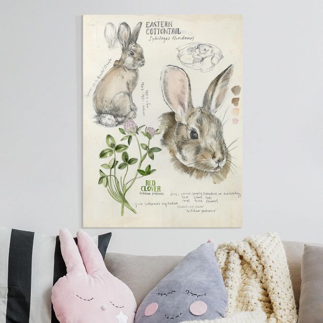 Telas decorativas flores Wilderness Journal - Rabbit