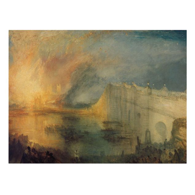 Telas decorativas réplicas de quadros famosos William Turner - The Burning Of The Houses Of Lords And Commons