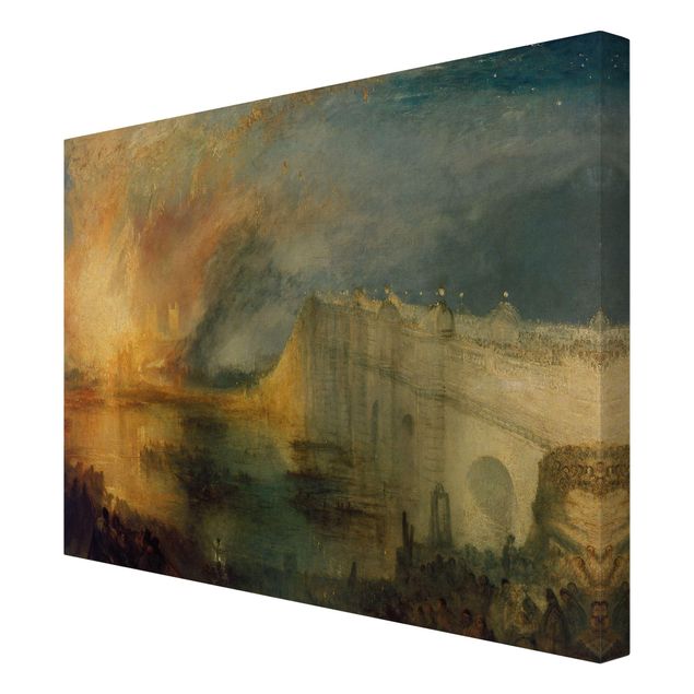 telas decorativas para sala de jantar William Turner - The Burning Of The Houses Of Lords And Commons