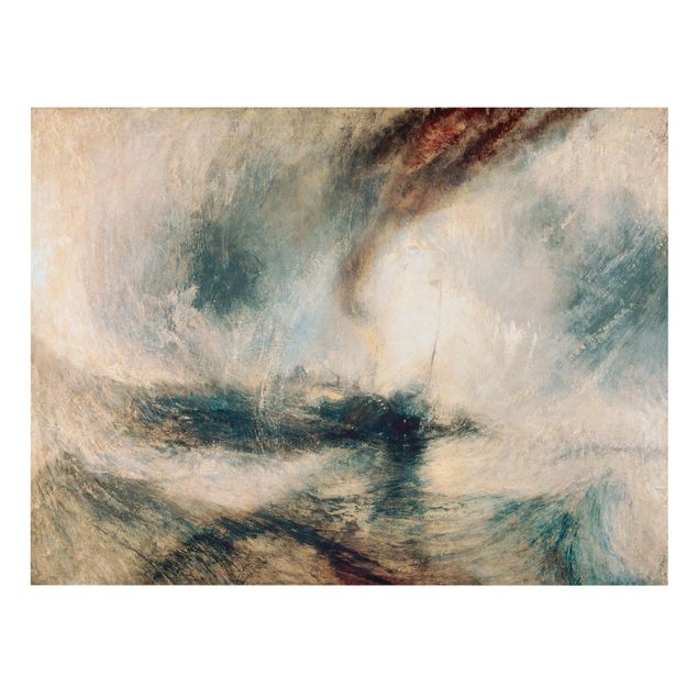 Quadros paisagens William Turner - Snow Storm - Steam-Boat Off A Harbour’S Mouth