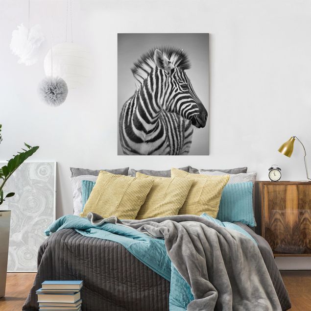 Telas decorativas zebras Zebra Baby Portrait II
