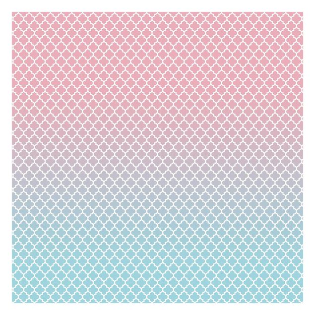Mural de parede Moroccan Pattern With Gradient In Pink Blue