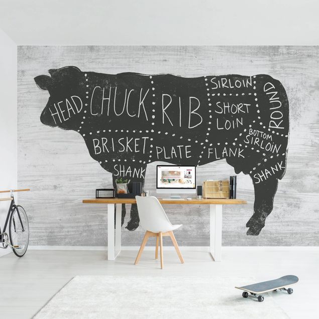 papéis de parede de animais Butcher Board - Beef