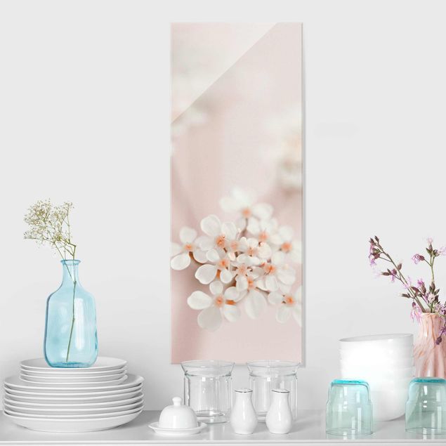 decoraçao para parede de cozinha Mini Flowers In Pink Light