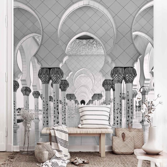 decoraçao cozinha Mosque In Abu Dhabi Black And White