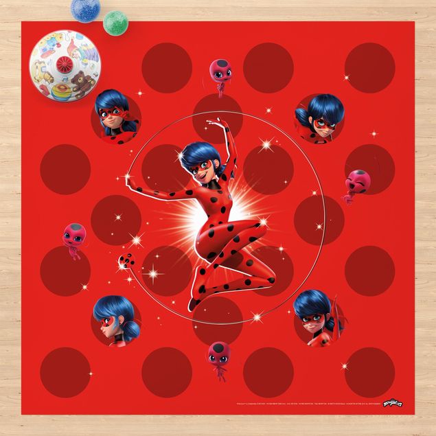 tapetes de exterior Miraculous Ladybug On Red Dots