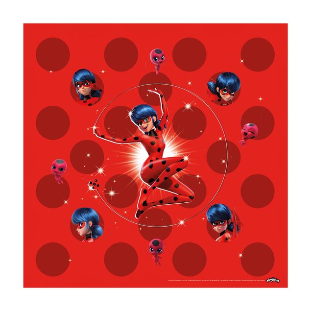 tapete pequenininho Miraculous Ladybug On Red Dots