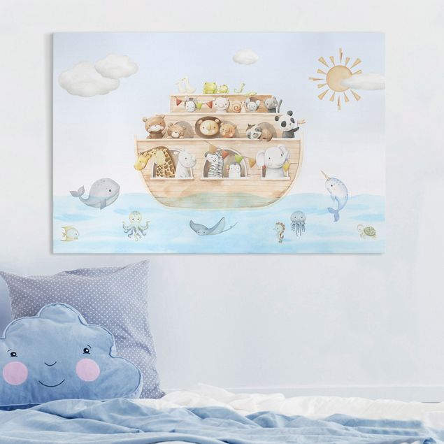 Decoração para quarto infantil Cute baby animals on the ark