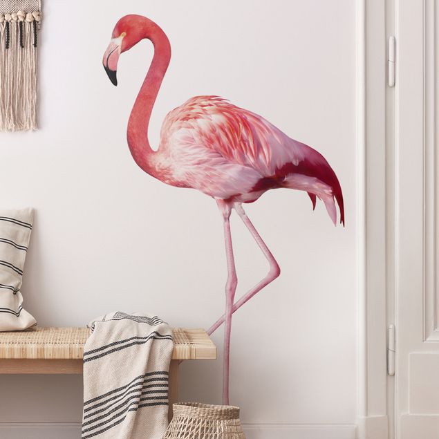 Autocolantes de parede animais No.yk21 pink flamingo