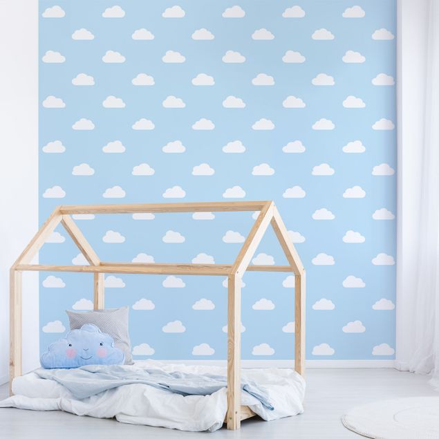 decoração quarto bebé No.YK54 Clouds Light Blue