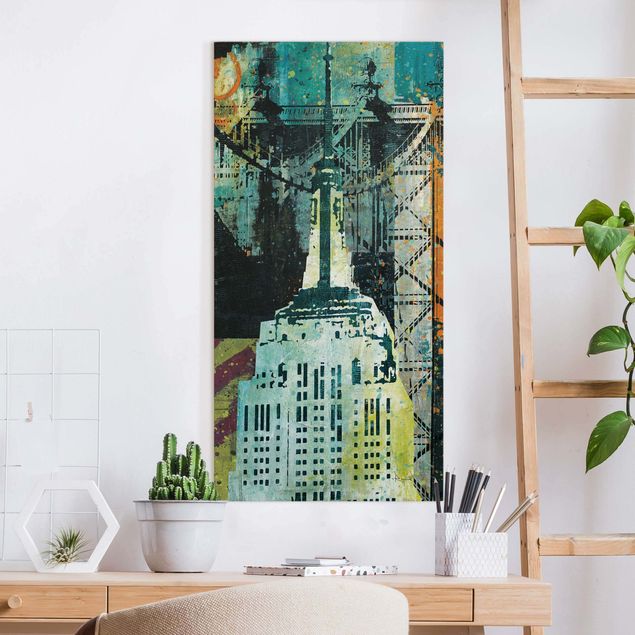 Quadros Nova Iorque NY Graffiti Empire State Building