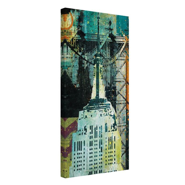 Quadros cidades NY Graffiti Empire State Building
