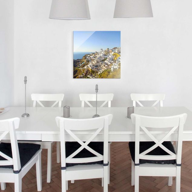 quadros de paisagens Oia On Santorini