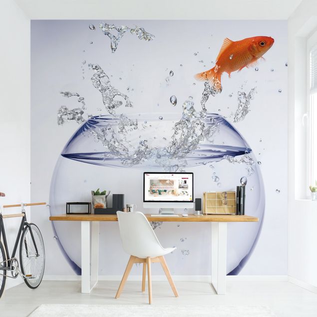 decoraçao para parede de cozinha Flying Goldfish