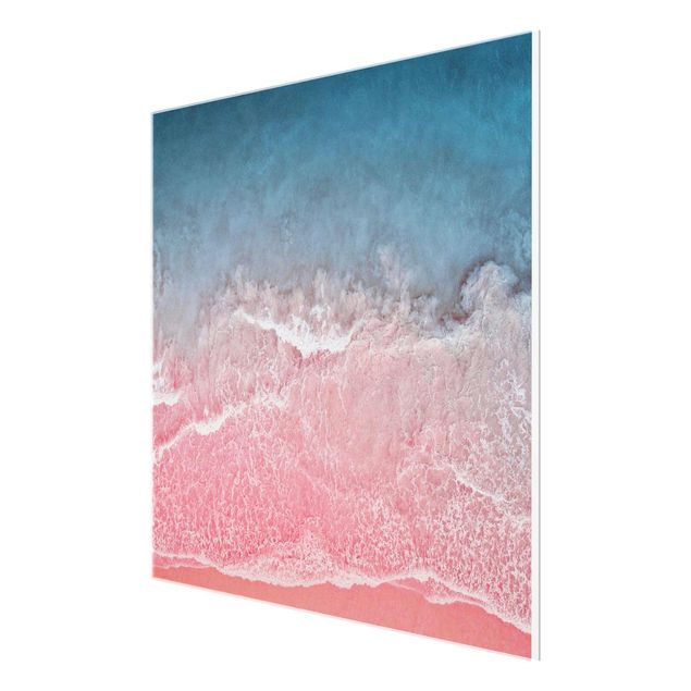Quadros em vidro paisagens Ocean In Pink