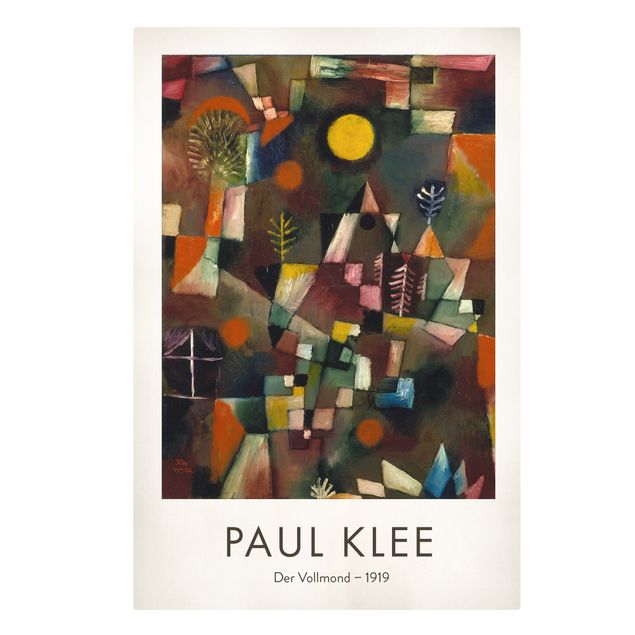 Quadros em marrom Paul Klee - The Full Moon - Museum Edition