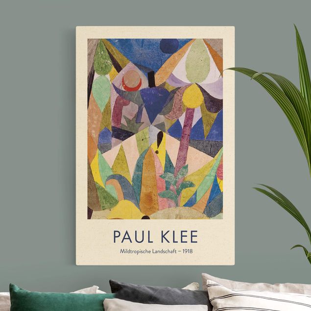 Telas decorativas réplicas de quadros famosos Paul Klee - Mild Tropical Landscape - Museum Edition