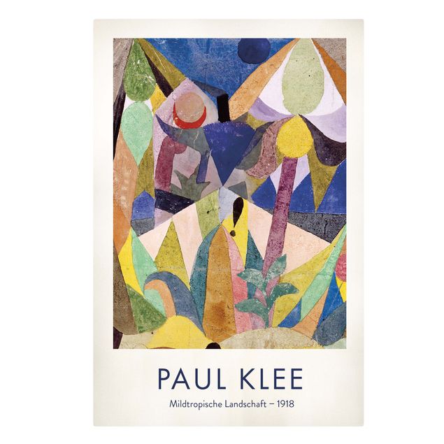 Quadros multicoloridos Paul Klee - Mild Tropical Landscape - Museum Edition